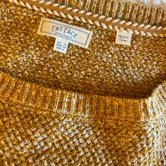 Fat Face Women’s Crew Neck Mustard Sweater (size 8) worn once! - Picture 2 of 5